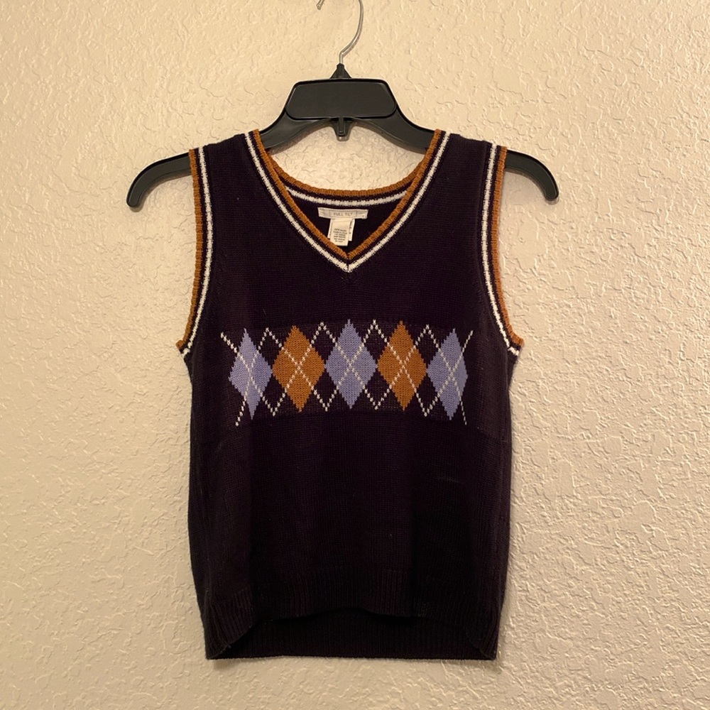Full Tilt argyle style knit sweater vest